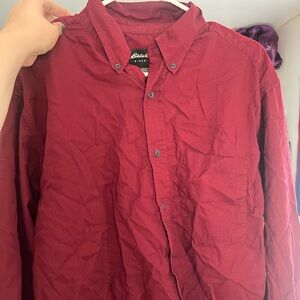 Maroon Eddie Bauer button down